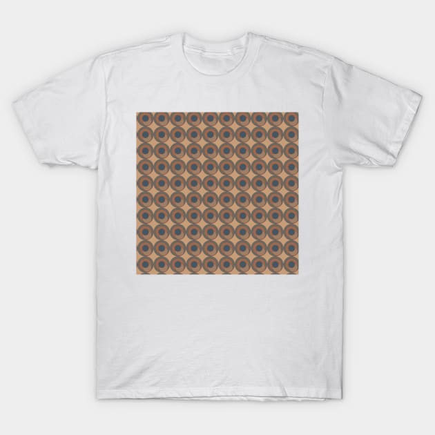 retro circles pattern T-Shirt by vixfx